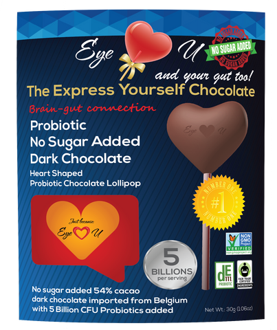 Sugar Free Probiotics Dark Chocolate - Heart (12 packs)