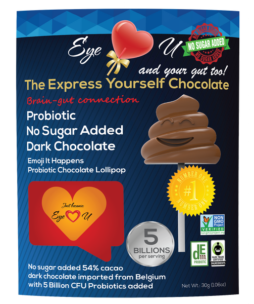 Sugar Free Probiotics Dark Chocolate - Emoji It Happens (12 packs)