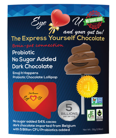 Sugar Free Probiotics Dark Chocolate - Emoji It Happens (12 packs)