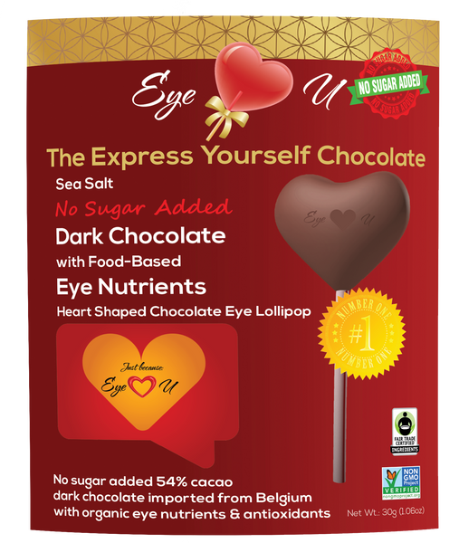 Sugar Free Sea Salt Dark Chocolate -  Heart (12 packs)