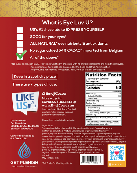 Sugar Free Sea Salt Dark Chocolate -  Emoji Love (12 packs)