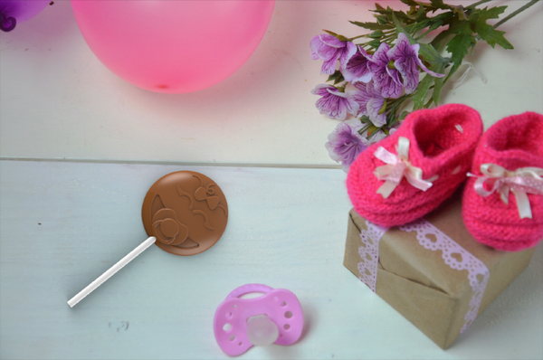 Sea Salt Dark Chocolate - It's a Girl! Baby Shower Party Favor (12 packs)
