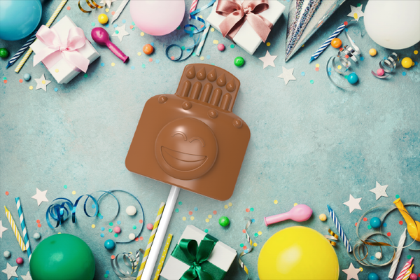 Milk Chocolate -Emoji Happy Birthday Cake (12 packs)