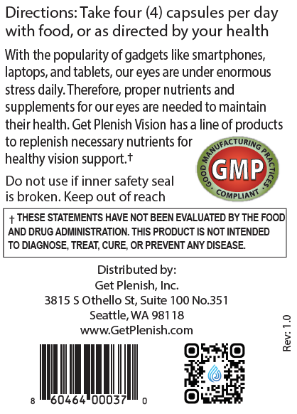 Get Plenish Vision - The Complete Multivitamin + Eye | AREDS 2 Based | 120 Capsules