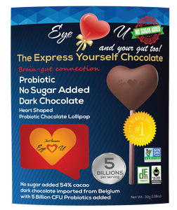 Sugar Free Probiotics Dark Chocolate - Heart (12 packs)
