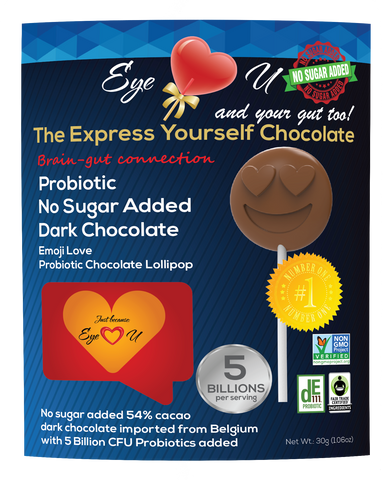Sugar Free Probiotics Dark Chocolate - Emoji Love (12 packs)