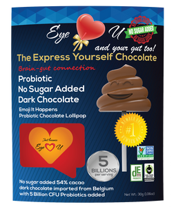 Sugar Free Probiotics Dark Chocolate - Emoji It Happens (12 packs)