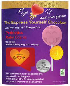 Ruby Chocolate 47.3% Cocoa Probiotics - It's a Boy! Baby Shower Party Favor (12 packs)