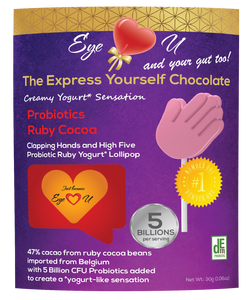Ruby Chocolate 47.3% Cocoa Probiotics - Clapping Hands and High Five (12 packs)
