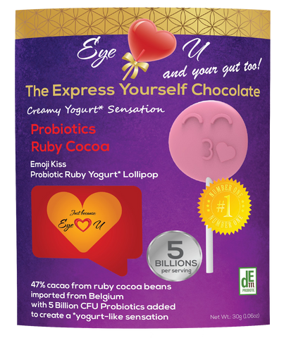 Ruby Chocolate 47.3% Cocoa Probiotics - Emoji Kiss (12 packs)