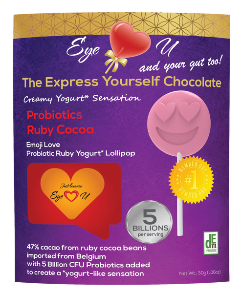 Ruby Chocolate 47.3% Cocoa Probiotics - Emoji Love (12 packs)