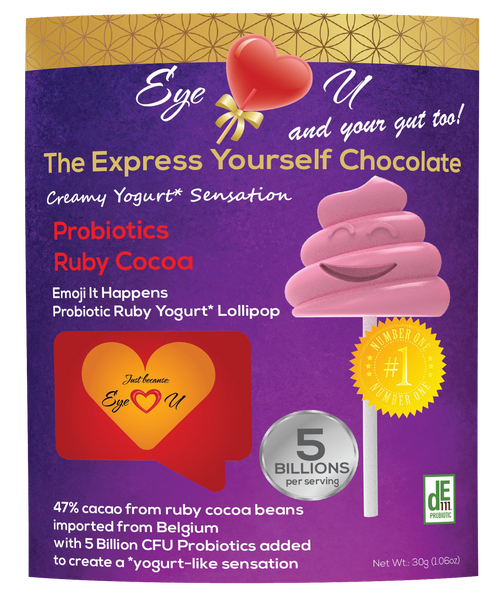 Ruby Chocolate 47.3% Cocoa Probiotics - Emoji It Happens (12 packs)