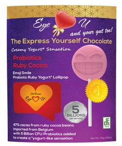 Ruby Chocolate 47.3% Cocoa Probiotics - Emoji Smile (12 packs)