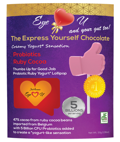 Ruby Chocolate 47.3% Cocoa Probiotics - Thumbs Up for Good Job (12 packs)