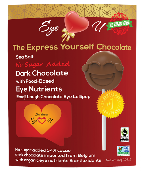 Sugar Free Sea Salt Dark Chocolate -  Emoji Laugh (12 packs)